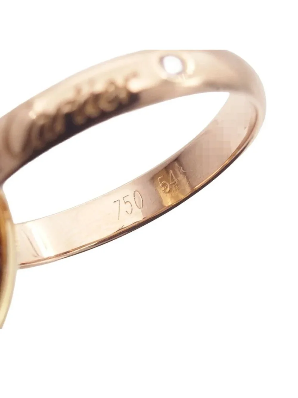 Cartier Trinity MM Three Color Gold Diamond 54 Ring